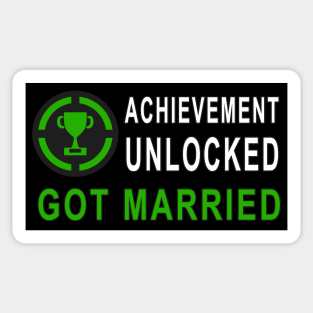 Achievement Unlocked - Got Married Sticker